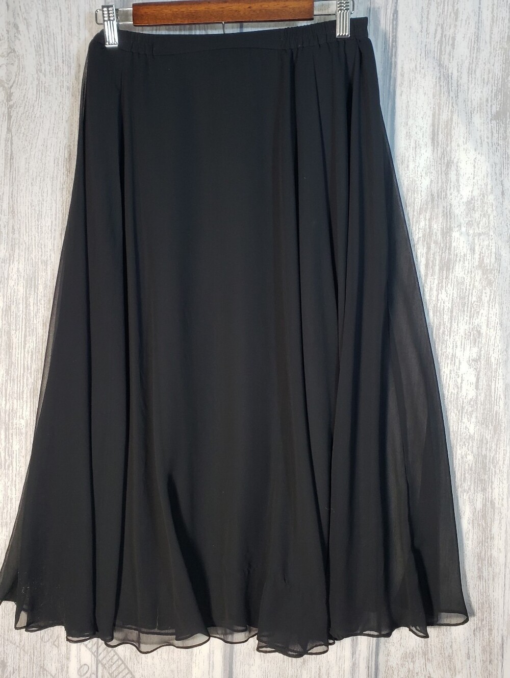 Parra Elegant floor-length maxi evening skirt Chiffon Overlay Ethereal Sz 12